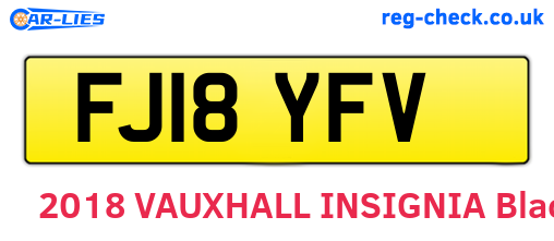 FJ18YFV are the vehicle registration plates.