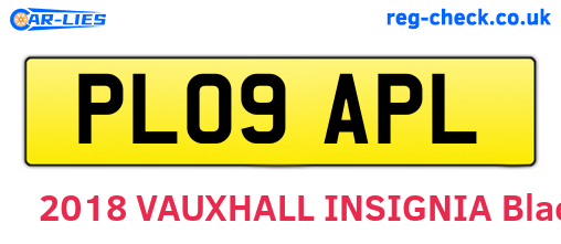 PL09APL are the vehicle registration plates.