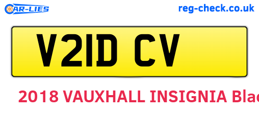 V21DCV are the vehicle registration plates.