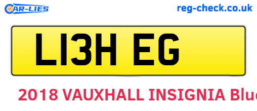 L13HEG are the vehicle registration plates.