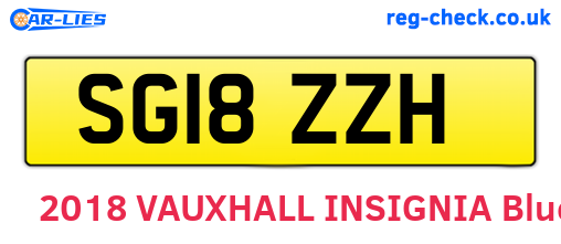 SG18ZZH are the vehicle registration plates.
