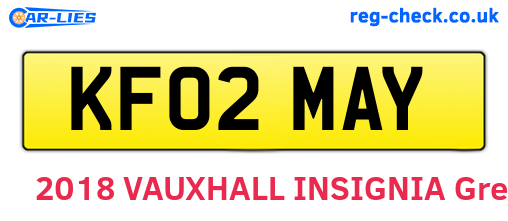 KF02MAY are the vehicle registration plates.