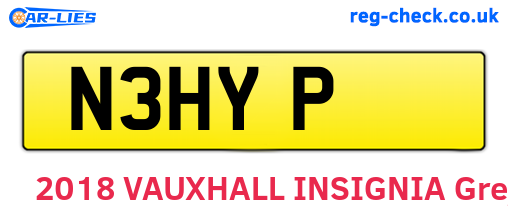 N3HYP are the vehicle registration plates.