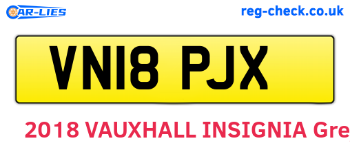 VN18PJX are the vehicle registration plates.
