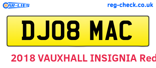 DJ08MAC are the vehicle registration plates.
