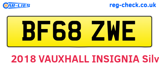 BF68ZWE are the vehicle registration plates.