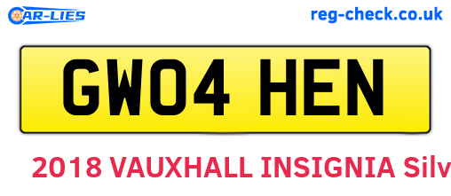GW04HEN are the vehicle registration plates.