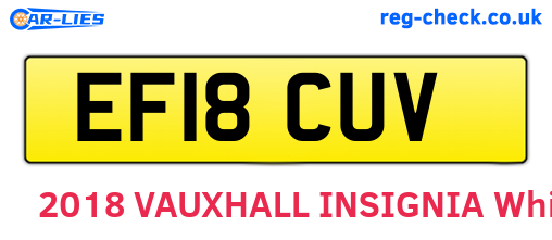 EF18CUV are the vehicle registration plates.