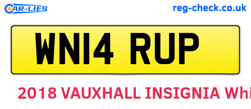 WN14RUP are the vehicle registration plates.