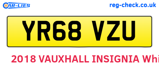 YR68VZU are the vehicle registration plates.
