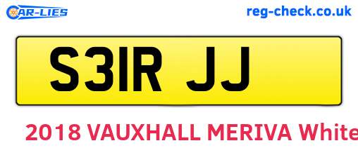 S31RJJ are the vehicle registration plates.