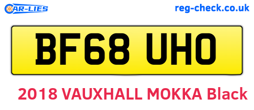 BF68UHO are the vehicle registration plates.