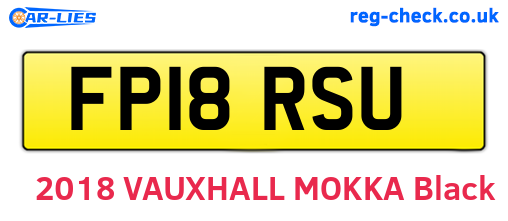 FP18RSU are the vehicle registration plates.