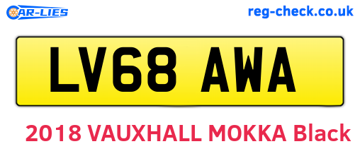 LV68AWA are the vehicle registration plates.
