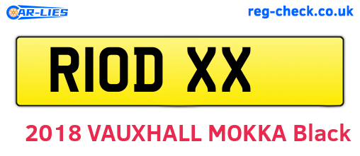 R10DXX are the vehicle registration plates.