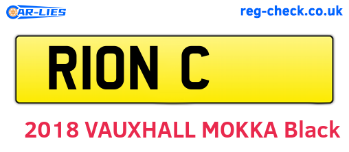 R1ONC are the vehicle registration plates.