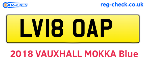 LV18OAP are the vehicle registration plates.