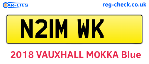 N21MWK are the vehicle registration plates.