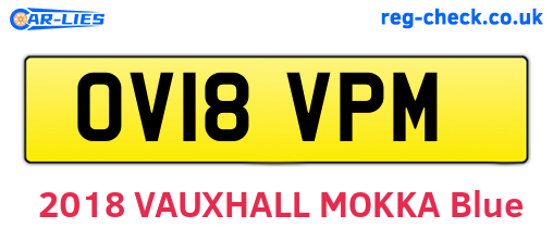 OV18VPM are the vehicle registration plates.