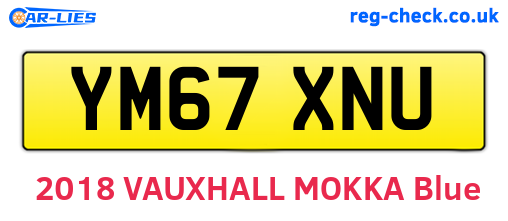 YM67XNU are the vehicle registration plates.