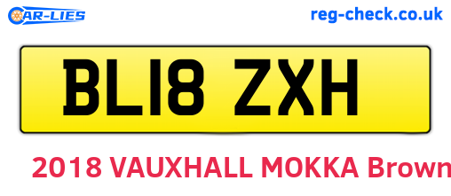 BL18ZXH are the vehicle registration plates.