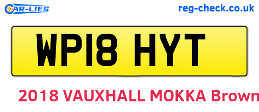 WP18HYT are the vehicle registration plates.