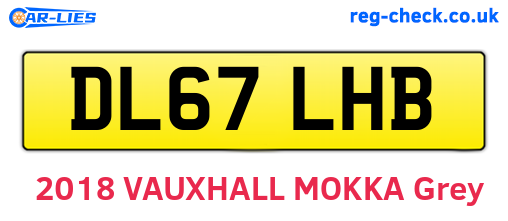 DL67LHB are the vehicle registration plates.