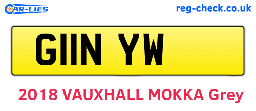 G11NYW are the vehicle registration plates.