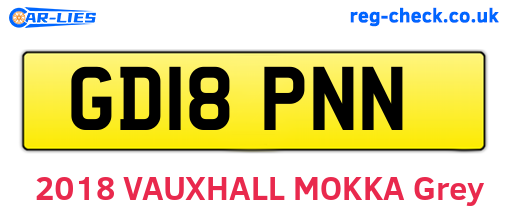 GD18PNN are the vehicle registration plates.