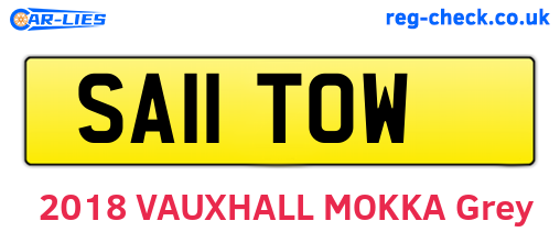SA11TOW are the vehicle registration plates.
