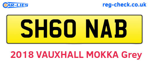 SH60NAB are the vehicle registration plates.