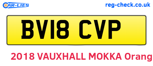 BV18CVP are the vehicle registration plates.
