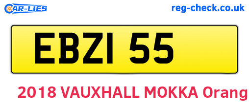 EBZ155 are the vehicle registration plates.