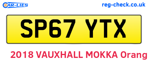 SP67YTX are the vehicle registration plates.