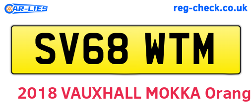 SV68WTM are the vehicle registration plates.
