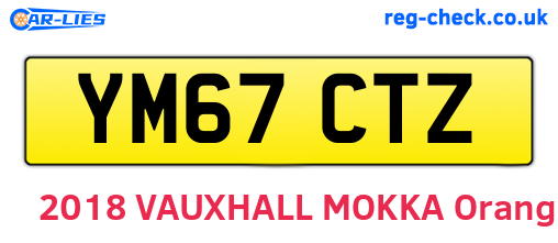 YM67CTZ are the vehicle registration plates.