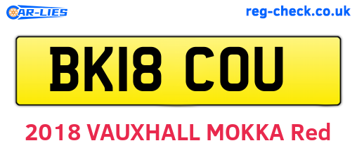 BK18COU are the vehicle registration plates.