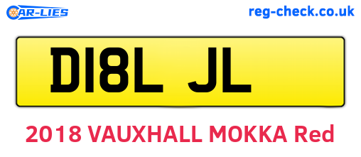 D18LJL are the vehicle registration plates.