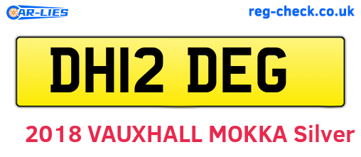 DH12DEG are the vehicle registration plates.
