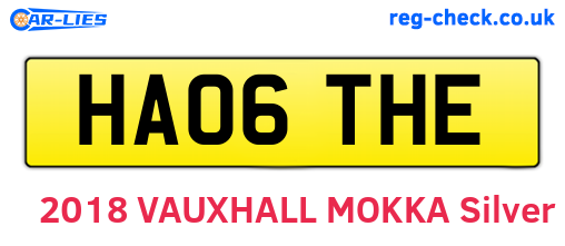 HA06THE are the vehicle registration plates.