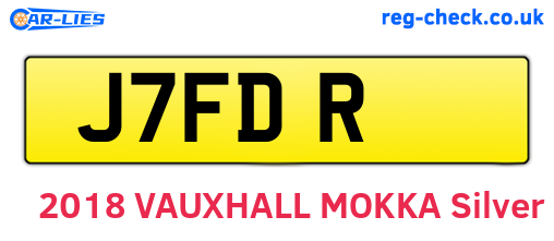 J7FDR are the vehicle registration plates.
