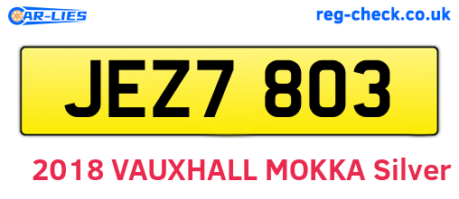JEZ7803 are the vehicle registration plates.