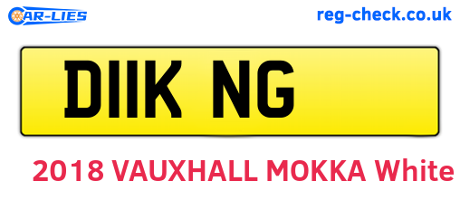 D11KNG are the vehicle registration plates.