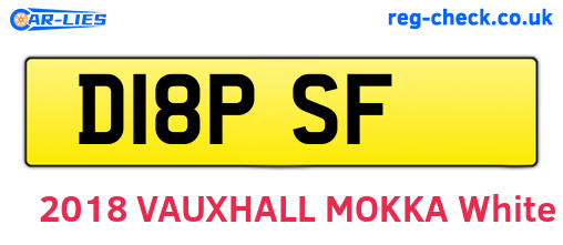 D18PSF are the vehicle registration plates.