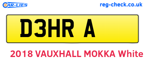 D3HRA are the vehicle registration plates.