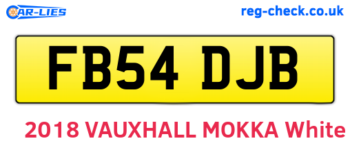 FB54DJB are the vehicle registration plates.