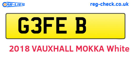 G3FEB are the vehicle registration plates.