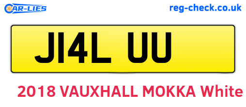 J14LUU are the vehicle registration plates.