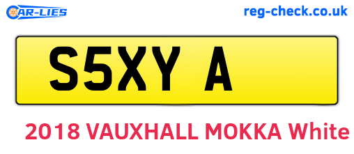 S5XYA are the vehicle registration plates.