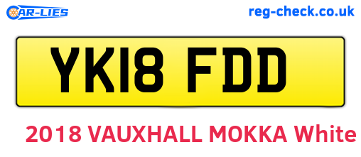 YK18FDD are the vehicle registration plates.